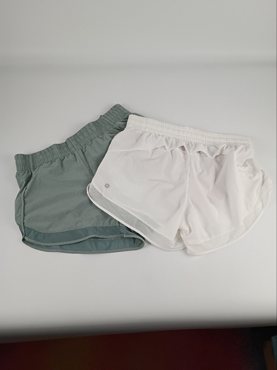 Athleta Pants - Athleta White and Sage Green Athletic Shorts Duo